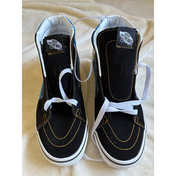 NEW Vans Sk8-Hi Suede Gold Butterfly High-Top Skate Sneakers, Sz 7.5 - Picture 4 of 8